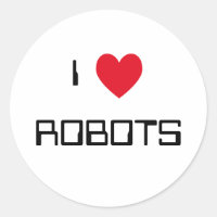 I Liebe Roboter Sticker