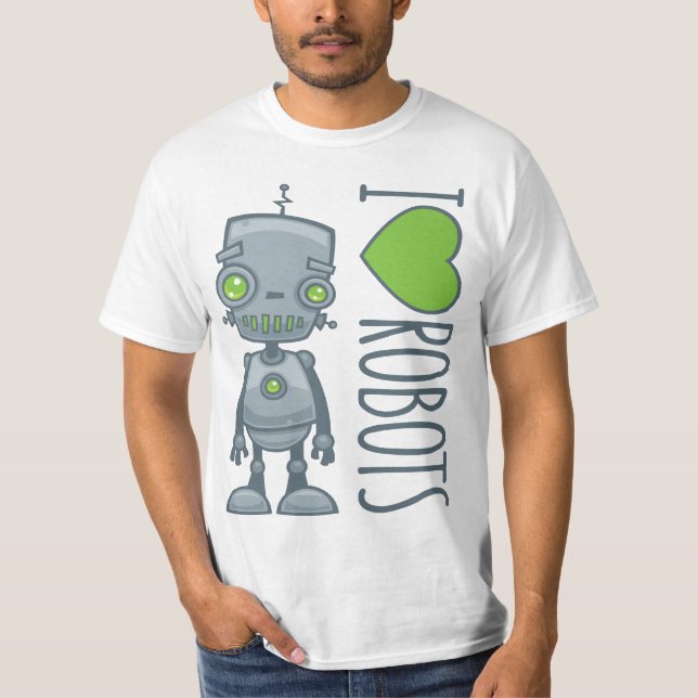 I Liebe Roboter T-Shirt (Vorderseite)