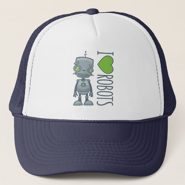 I Liebe Roboter Truckerkappe (Vorderseite)