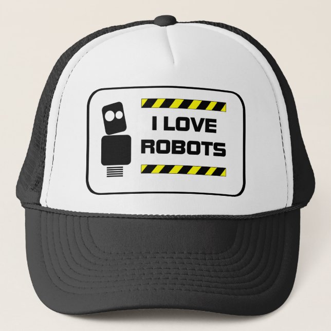 I Liebe-Roboter Truckerkappe (Vorderseite)