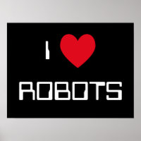 I Liebe Robots-Zeichen