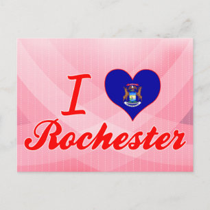 I Liebe Rochester, Michigan Postkarte