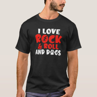 I Liebe Rock and Roll and Dogs Rocker T-Shirt