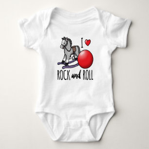 I Liebe-Rock-and-Roll Baby Strampler