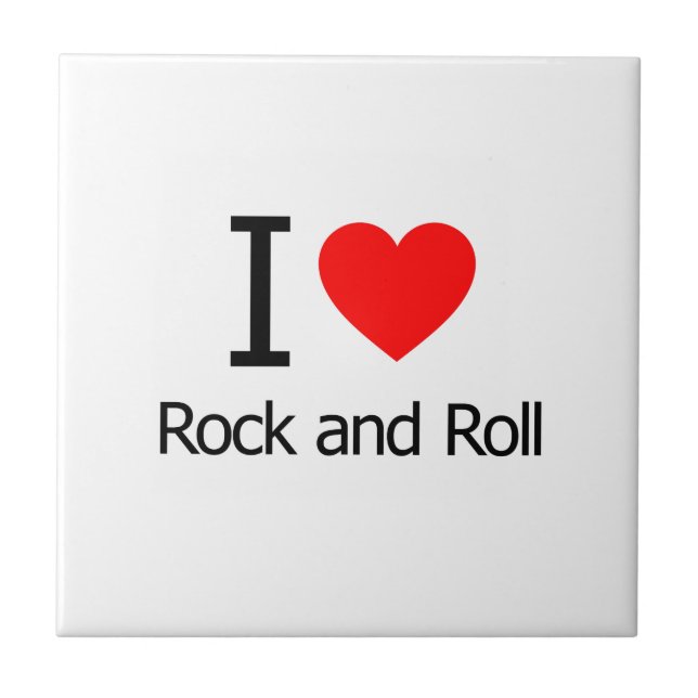 I Liebe Rock and Roll Fliese (Vorderseite)