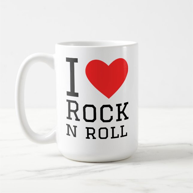I Liebe Rock and Roll Kaffeetasse (Links)