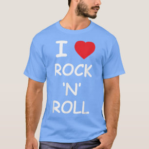 I Liebe Rock and Roll Music Lover Geschenk Vintag T-Shirt