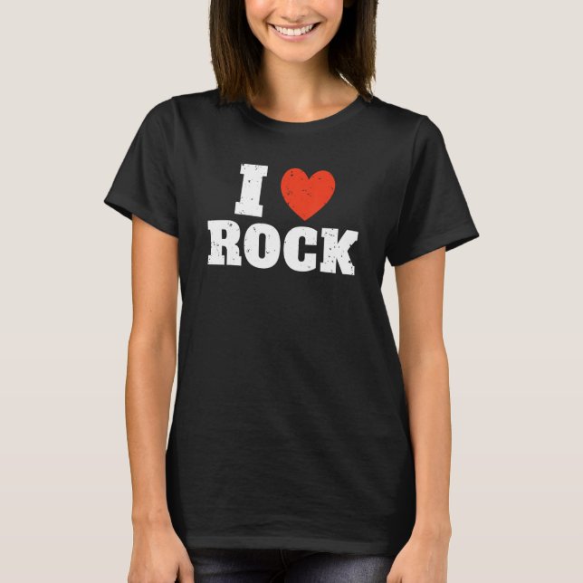 I Liebe Rock and Roll Rocker T-Shirt (Vorderseite)