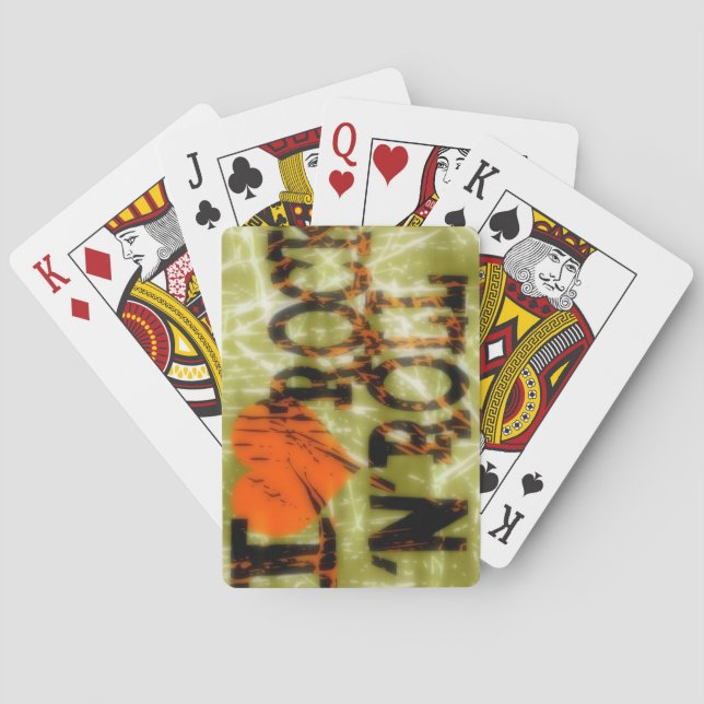 I Liebe Rock and Roll Spielkarten (Rückseite)