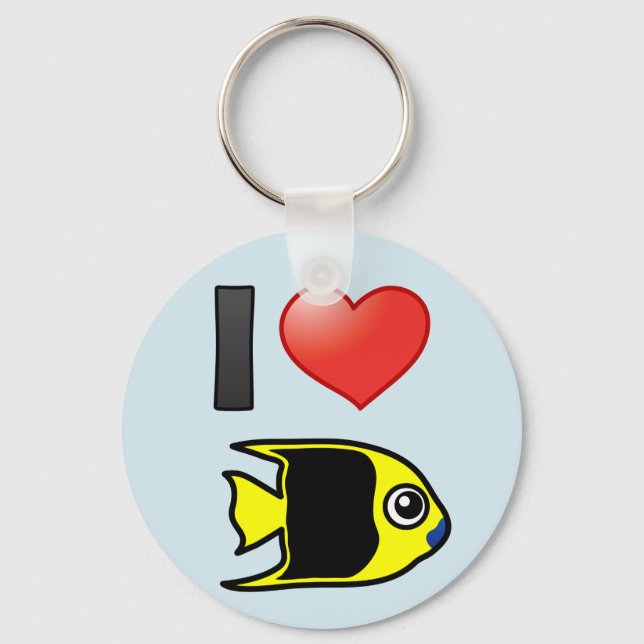 I Liebe Rock Beauty Schlüsselanhänger (Vorderseite)