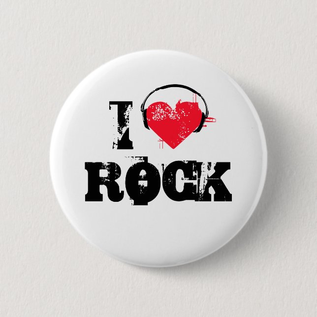 I Liebe Rock Button (Vorderseite)