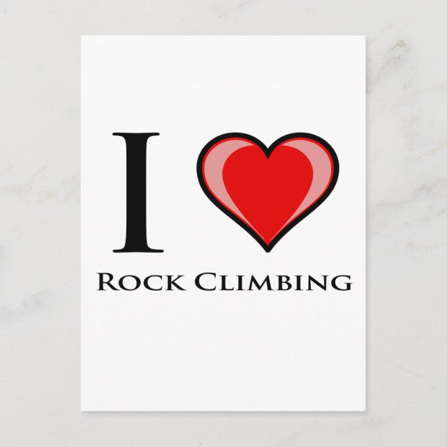 I Liebe Rock Climbing Postkarte (Vorderseite)