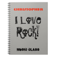I Liebe Rock Fun Skulls Name