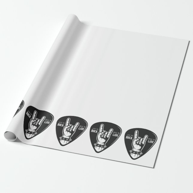 I Liebe Rock Geschenkpapier (Ungerollt)