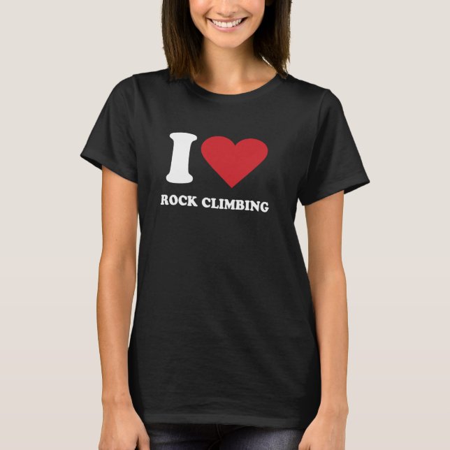 I Liebe ROCK KLIMBING I Heart ROCK CLIMBING T-Shirt (Vorderseite)