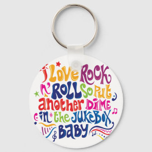 I Liebe Rock n Roll Schlüsselanhänger