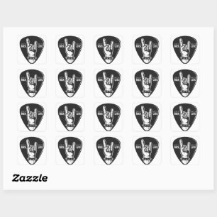 I Liebe Rock Quadratischer Aufkleber