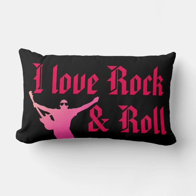 I Liebe Rock & Roll Lendenkissen (Vorderseite)