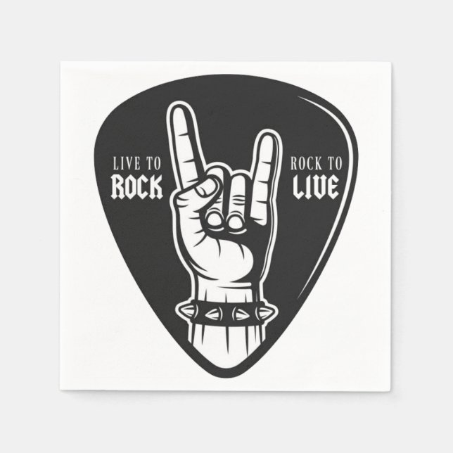 I Liebe Rock Serviette (Vorderseite)