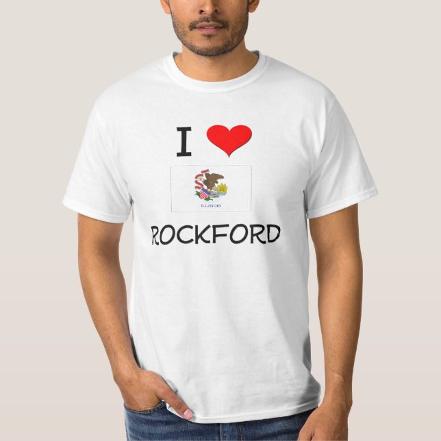 I Liebe ROCKFORD Illinois T-Shirt (Vorderseite)