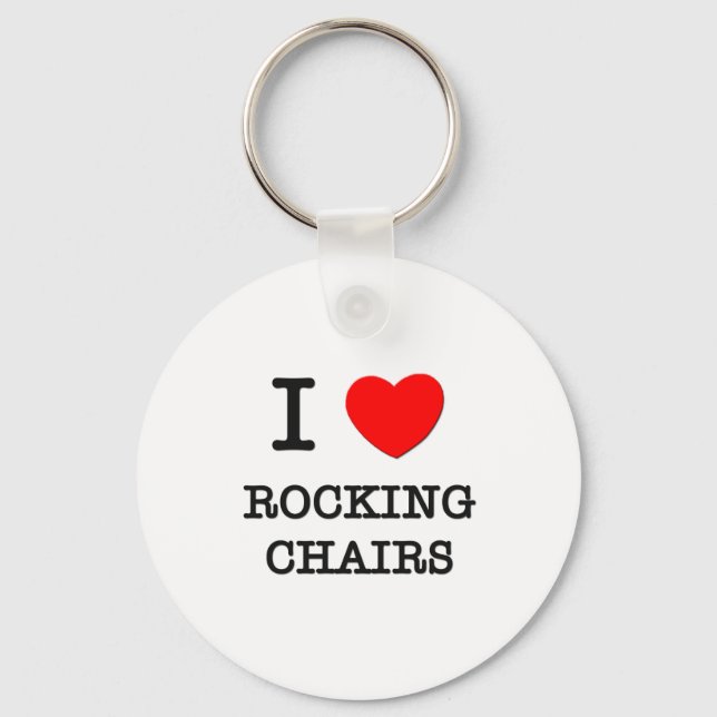 I Liebe Rocking Chairs Schlüsselanhänger (Vorderseite)