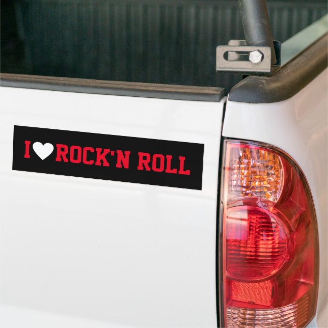 i Liebe rock'n roll Autoaufkleber (Auf Lkw)