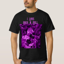 I Liebe Rock'n'Roll Electric Guitar Malerei Lila