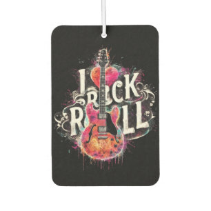 I Liebe Rock'n'Roll Electric Guitar Painting Autolufterfrischer