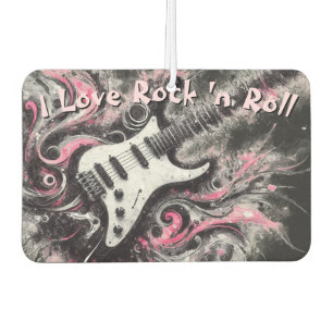 I Liebe Rock'n'Roll Electric Guitar Painting Autolufterfrischer