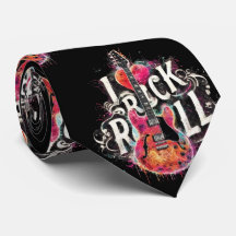 I Liebe Rock'n'Roll Electric Guitar Painting