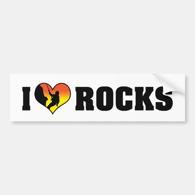 I Liebe Rocks Autoaufkleber (Vorne)