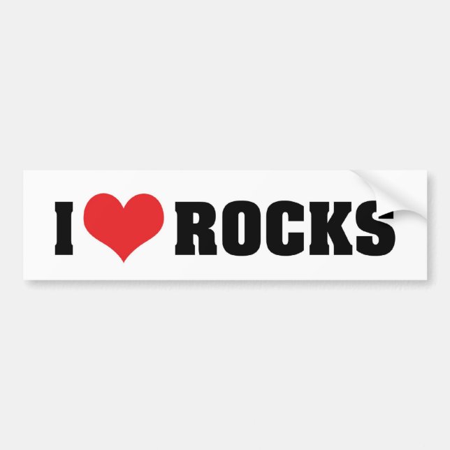 I Liebe Rocks - Rock Geology Geologist Lover Autoaufkleber (Vorne)