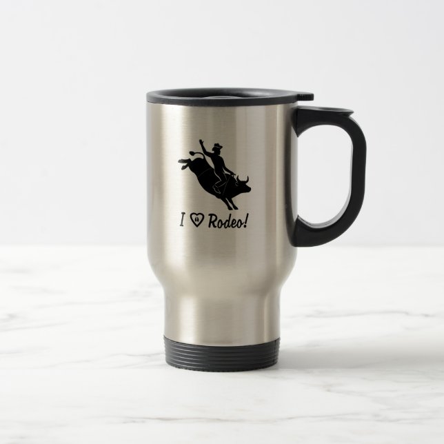 I Liebe-Rodeo: Stier-Reiter Reisebecher (Rechts)