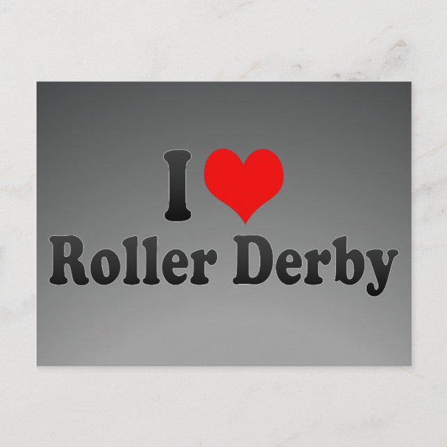 I Liebe Roller Derby Postkarte (Vorderseite)