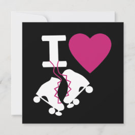 I Liebe Roller Skaten Einladung