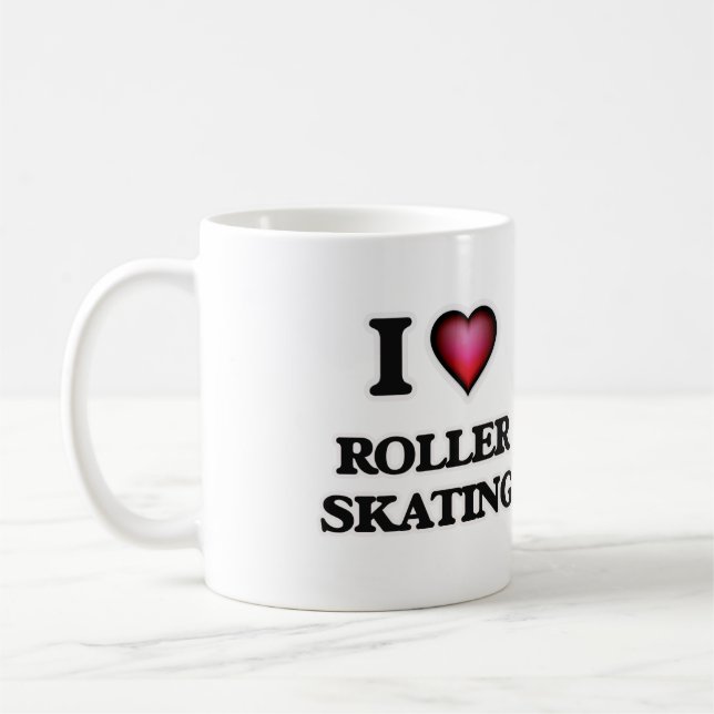 I Liebe Roller Skaten Tasse (Links)