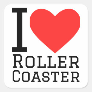 I Liebe Roller Untersetzer Quadratischer Aufkleber