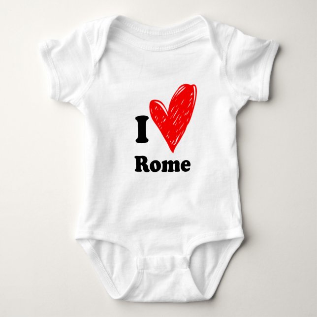 I Liebe Rom Baby Strampler (Vorderseite)