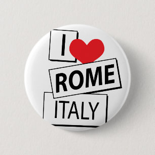 I Liebe Rom Italien Button