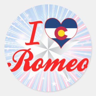 I Liebe Romeo, Colorado Runder Aufkleber