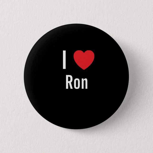 I Liebe Ron Button (Vorderseite)