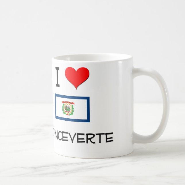 I Liebe Ronceverte West Virginia Kaffeetasse (Rechts)