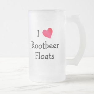 I Liebe Rootbeer Floats Mattglas Bierglas