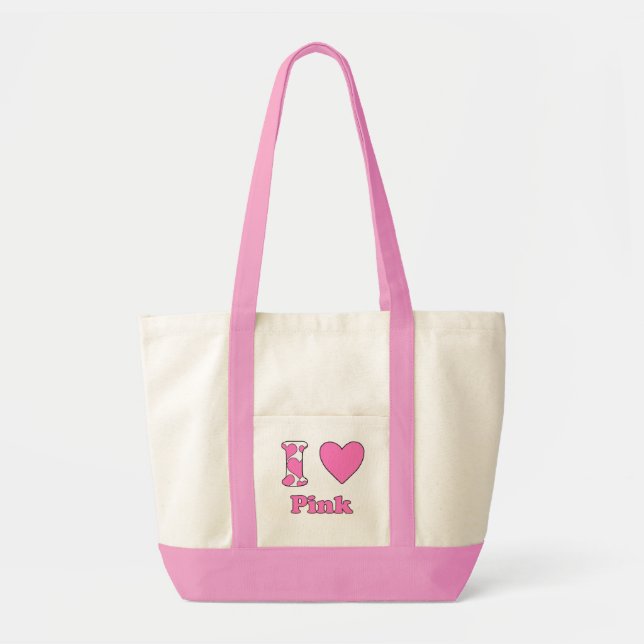 I Liebe Rosa Tragetasche (Vorne)