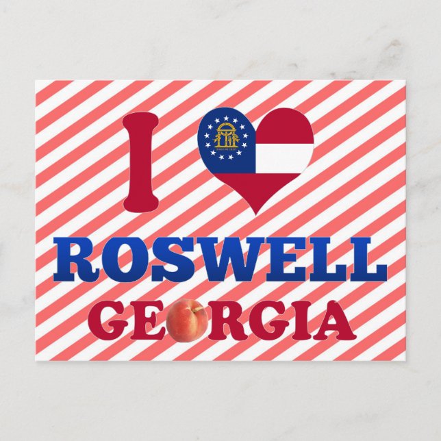 I Liebe Roswell, Georgien Postkarte (Vorderseite)