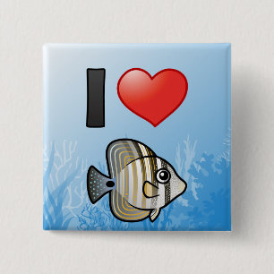 I Liebe Rotes Meer Sailfin Tang Button