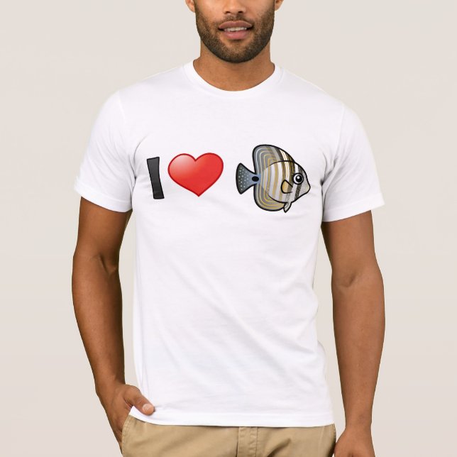 I Liebe Rotes Meer Sailfin Tang T-Shirt (Vorderseite)