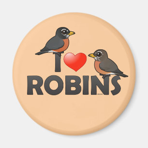 I Liebe-Rotkehlchen Magnet