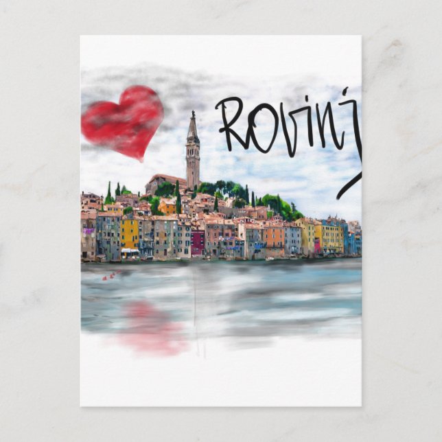 I Liebe Rovinj Postkarte (Vorderseite)