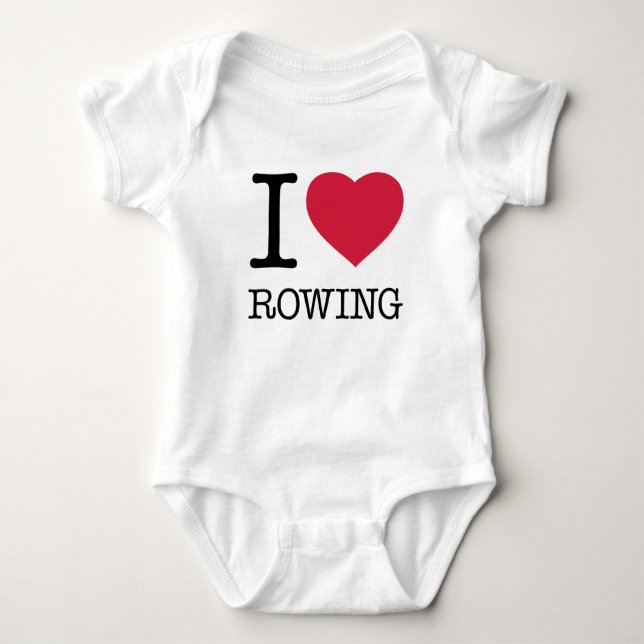 I LIEBE ROWING BABY STRAMPLER (Vorderseite)
